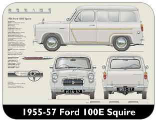 Ford Squire 100E 1955-57 Place Mat, Medium